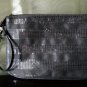 Pewter Satin Sequin Wristlet Clutch