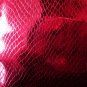 Red Metallic Snake Embossed Wristlet Clutch
