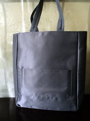 Gray Satin Tote