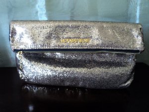 Victoria's Secret Runway Gold Foldover Clutch