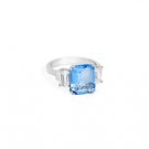 Blue Brilliant Cut Cocktail Ring