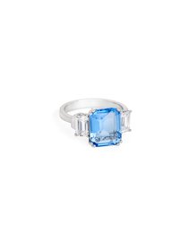 Blue Brilliant Cut Cocktail Ring