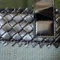 Straw Tote With Metallic Trim