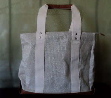 Linen Shimmer Tote Natural