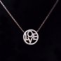 Pave RoseGold Love Pendant Necklace