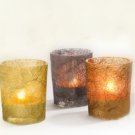 Glass Votive Candle Holders Set of 3