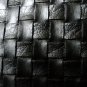 Faux Leather Woven Cosmetic Bag