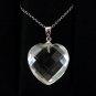 Crystal Heart Pendant With Sterling Silver Chain