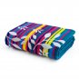 Bright Stripe Floral Accent Beach Towel