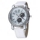 White Crystal Accent Wrist Watch