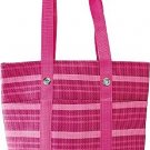 Pink Striped Beach Tote