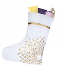 Dazzling White Gold-tone Accent Christmas Stocking Set of 2 Dazzling White Gold-tone Accent Christmas Stocking Set of 2