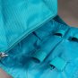 Foldover Travel Cosmetic Makeup Bag Aqua Blue