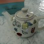 Crabtree & Evelyn Tea For Two Whimsy Floral Ceramic Teapot