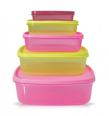 Multicolor Nesting Storage Containers Set of 5