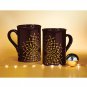 Coffee Mugs Set of 2, Purple/Gold