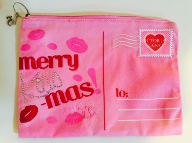 Victoria's Secret Limited Edition Merry Kiss-mas Holiday Cosmetic Pouch
