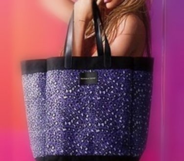Victoria's Secret Purple Leopard Print Tote