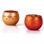 Frosted Glass Candle Holders Set of Two