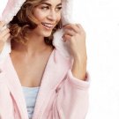 Ladies Micro Cozy Hooded Robe Soft Pink S/M Ladies Micro Cozy Hooded Robe Soft Pink S/M