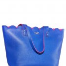 Blue Scalloped Edge Tote