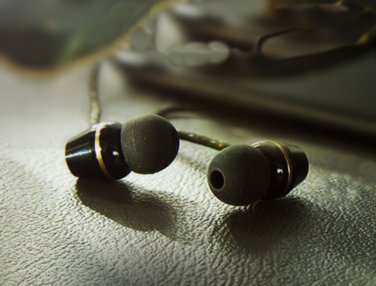 Black Earbuds With Carry Case