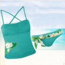 Tropical Floral Convertible Tankini 2 Piece Womens Swimwear P/S