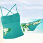 Tropical Floral Convertible Tankini 2 Piece Womens Swimwear P/S