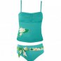 Tropical Floral Convertible Tankini 2 Piece Womens Swimwear Medium