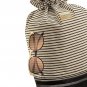 Striped Canvas Drawstring Backpack Tote
