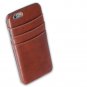 iPhone 6 / 6s Genuine Brown Leather Wallet Card Holder Case