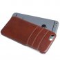 iPhone 6 / 6s Genuine Brown Leather Wallet Card Holder Case