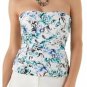 White House Black Market Blooming Seaside Floral Bustier Top