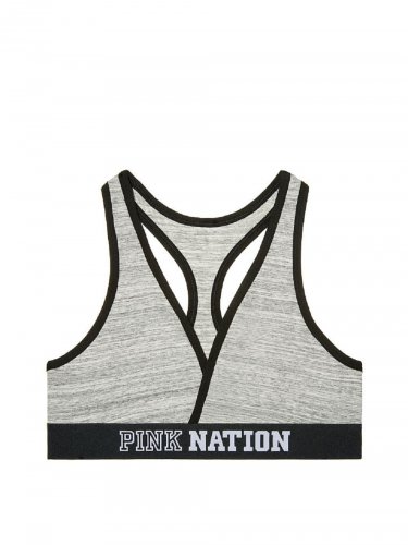 Victoria's Secret PINK Limited Edition Cross Front Bralette Heather Gray