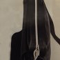 Embossed Faux Leather Crossbody Bag Black