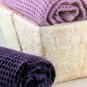 4-Piece Waffle Weave Washcloth Set With Basket