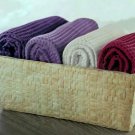4-Piece Waffle Weave Washcloth Set With Basket
