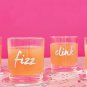 Glass Party Tumblers With Coasters Set of 4