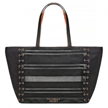 Victoria's Secret Limited Edition Weekender Tote Black Grommet