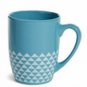 Stoneware Coffee Mug Blue Geo