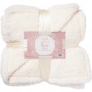 Quilted Plush Throw Ivory