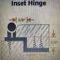 3/8" Inset Hinge Satin Nickel Set of 10 Pairs (20 Total)