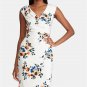 Floral-Print Ruched Dress