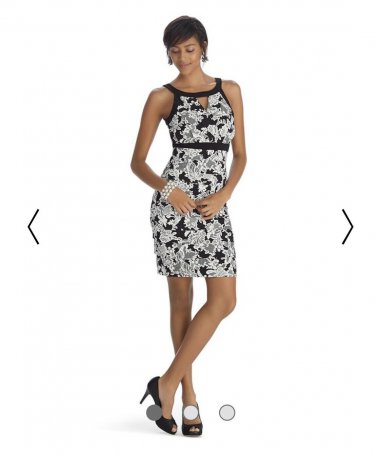 White House Black Market Sleeveless Instantly Slimming Dress Black