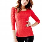 Guess ¾ Sleeve Shutter Stitch Sweater