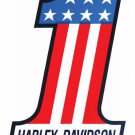 Harley-Davidson Number 1 American Flag Decal Sticker