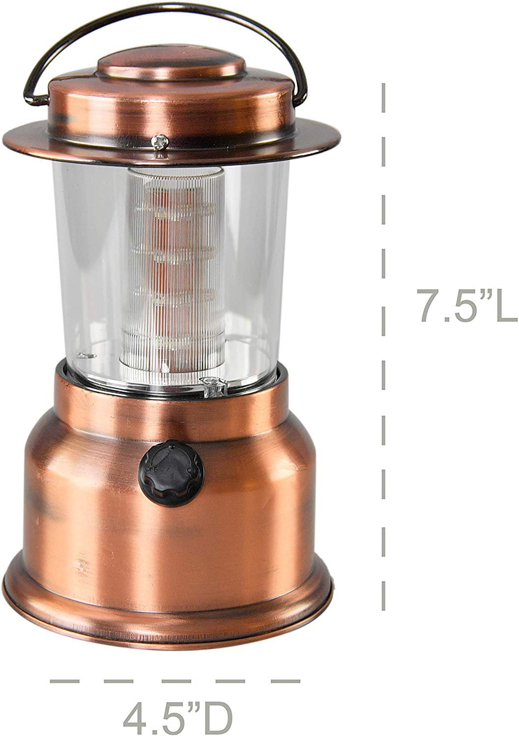 Fortune 8 Railroad Style LED Lantern Copper