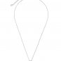 Sterling Silver Princess Cut CZ Pendant Necklace