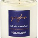 Bath & Body Works White Barn Gingham Single Wick Candle