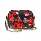Victoria's Secret Rose Print Chain Strap Crossbody Bag